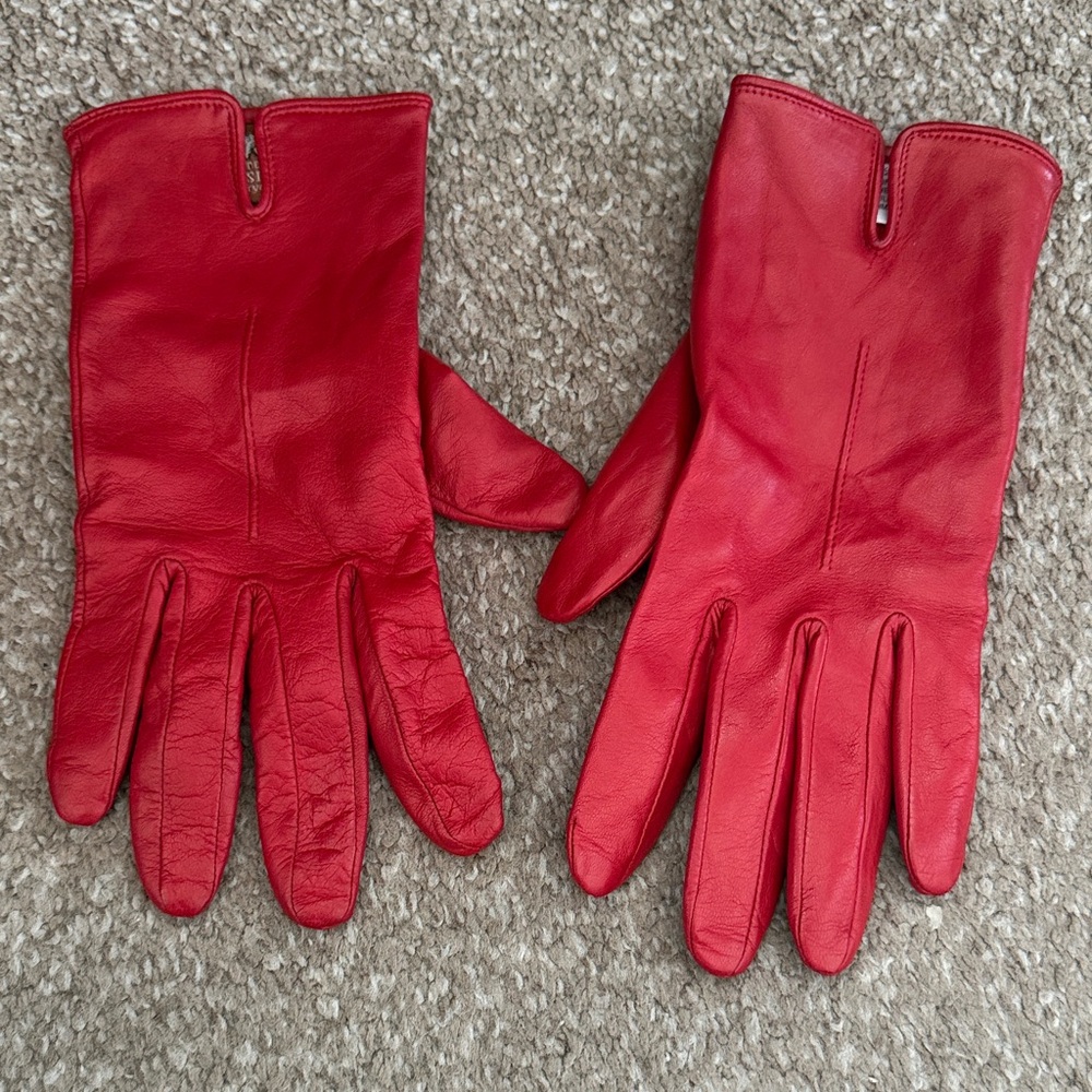 Red Leather Gloves